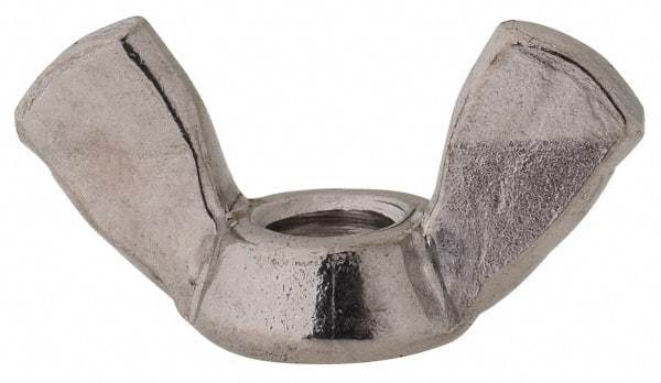 Value Collection - M5x0.80 Metric Coarse, Stainless Steel Standard Wing Nut - Grade 316, Austenitic Grade A4, 22.5mm Wing Span, 11mm Wing Span - Industrial Tool & Supply
