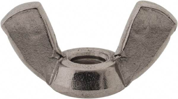 Value Collection - M6x1.00 Metric Coarse, Stainless Steel Standard Wing Nut - Grade 316, Austenitic Grade A4, 27.5mm Wing Span, 13.6mm Wing Span - Industrial Tool & Supply