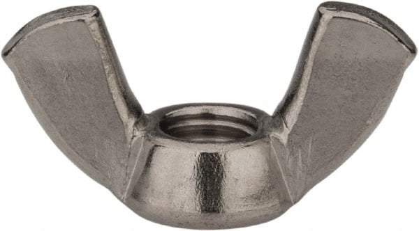 Value Collection - M8x1.25 Metric Coarse, Stainless Steel Standard Wing Nut - Grade 316, Austenitic Grade A4, 30.3mm Wing Span, 14.8mm Wing Span - Industrial Tool & Supply