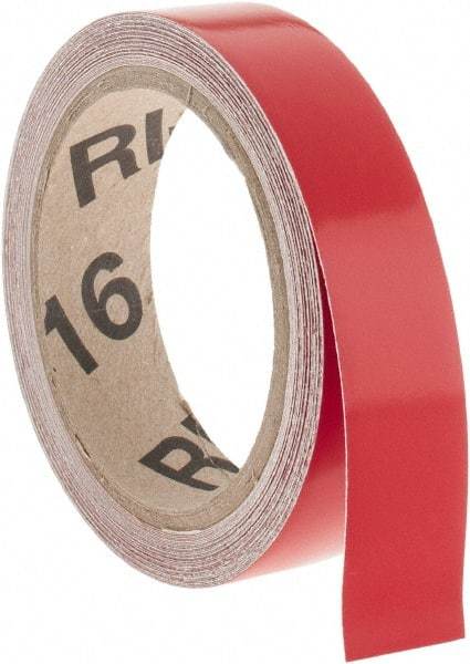 NMC - Red Solid Color Vinyl Tape - 1" Wide x 30' Long x 0.002" Thick, General Traffic - Industrial Tool & Supply