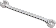 Proto - 3/8 x 7/16", Satin Finish, Open End Flare Nut Wrench - 12 Points, 6-1/4" OAL, Steel, Double End Head - Industrial Tool & Supply