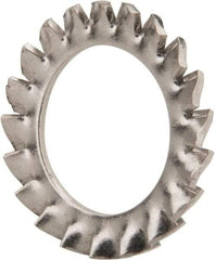 Value Collection - M22 Screw, 23mm ID, Stainless Steel External Tooth Lock Washer - 36mm OD, Uncoated, Grade 18-8 & Austenitic A2 - Industrial Tool & Supply