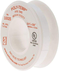 Value Collection - 1/4" Wide x 520" Long General Purpose Pipe Repair Tape - -400 to 550°F, White - Industrial Tool & Supply