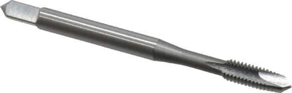 OSG - M4x0.70 Metric Coarse, 2 Flute, Bright Finish, High Speed Steel Spiral Point Tap - Plug Chamfer, Right Hand Thread, 2-1/8" OAL, 3/4" Thread Length, 0.168" Shank Diam, 6H Class of Fit, Series 142 - Exact Industrial Supply