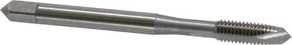 OSG - M5x0.80 Metric Coarse, 2 Flute, Bright Finish, High Speed Steel Spiral Point Tap - Plug Chamfer, Right Hand Thread, 2-3/8" OAL, 7/8" Thread Length, 0.194" Shank Diam, 6H Class of Fit, Series 142 - Exact Industrial Supply