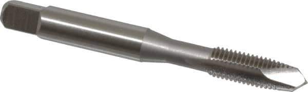 OSG - M7x1.00 Metric Coarse, 2 Flute, Bright Finish, High Speed Steel Spiral Point Tap - Plug Chamfer, Right Hand Thread, 2-23/32" OAL, 1-1/8" Thread Length, 0.318" Shank Diam, Series 142 - Exact Industrial Supply