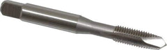 OSG - M7x1.00 Metric Coarse, 2 Flute, Bright Finish, High Speed Steel Spiral Point Tap - Plug Chamfer, Right Hand Thread, 2-23/32" OAL, 1-1/8" Thread Length, 0.318" Shank Diam, Series 142 - Exact Industrial Supply