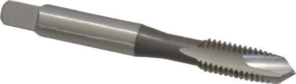 OSG - M8x1.25 Metric Coarse, 3 Flute, Bright Finish, High Speed Steel Spiral Point Tap - Plug Chamfer, Right Hand Thread, 2-23/32" OAL, 1-1/8" Thread Length, 0.318" Shank Diam, 6H Class of Fit - Exact Industrial Supply