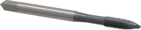 OSG - M5x0.80 Metric Coarse, 2 Flute, elektraLUBE Finish, High Speed Steel Spiral Point Tap - Plug Chamfer, Right Hand Thread, 2-3/8" OAL, 7/8" Thread Length, 6H Class of Fit, Series 102M - Exact Industrial Supply