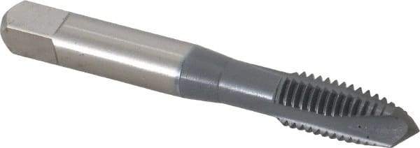 OSG - M10x1.50 Metric Coarse, 3 Flute, elektraLUBE Finish, High Speed Steel Spiral Point Tap - Plug Chamfer, Right Hand Thread, 2-15/16" OAL, 1-1/4" Thread Length, 6H Class of Fit, Series 102M - Exact Industrial Supply