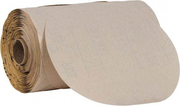 Made in USA - 6" Diam, 320 Grit Aluminum Oxide Adhesive PSA Disc - Extra Fine Grade, C Weighted Paper Backing, For Low Speed Dual-Action Sanders, Random Orbital Sanders - Industrial Tool & Supply