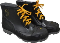 Dunlop Protective Footwear - Men's Size 10 Medium Width Steel Work Boot - Black, Polyurethane, PVC Upper, 6" High, Chemical Resistant, Non-Slip - Industrial Tool & Supply