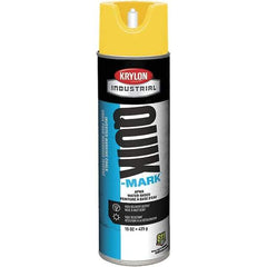 Krylon - 20 fl oz Yellow Marking Paint - 600' Coverage at 1" Wide, Water-Based Formula - Industrial Tool & Supply