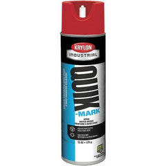 Krylon - 20 fl oz Red Marking Paint - 600' Coverage at 1" Wide, Water-Based Formula - Industrial Tool & Supply