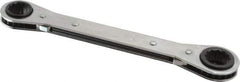 Proto - 5/8" x 11/16" 12 Point Reversible Ratcheting Box Wrench - Double End, 1-5/8" Head Diam x 1/2" Head Thickness, 8-1/8" OAL, Steel, Chrome Finish - Industrial Tool & Supply