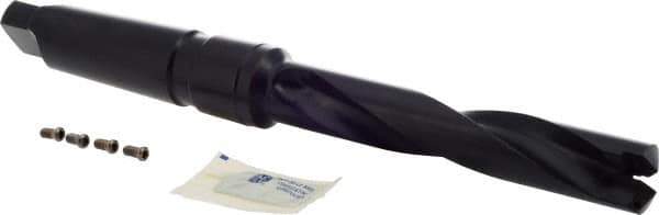 Allied Machine and Engineering - Series 1.5, 15/16" Max Diam, 4MT Taper Shank, Helical Flute Spade Drill - 4-3/4" Max Depth, 6-21/64" Body Length, 10-3/4" OAL, Standard Length, Through Coolant - Industrial Tool & Supply