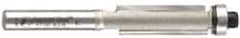 Amana Tool - 3/8" Cut Diam, 1" Length of Cut, 2 Flute Flush Trim Edge Profile Router Bit - Carbide-Tipped, 1/4" Shank Diam, 2-5/8" OAL, Uncoated - Industrial Tool & Supply
