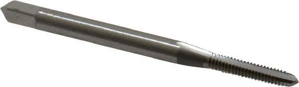 OSG - #3-48 UNC 2B 2 Flute Bright Finish High Speed Steel Straight Flute Standard Hand Tap - Plug, Right Hand Thread, 1-13/16" OAL, 1/2" Thread Length, H2 Limit, Oversize - Exact Industrial Supply