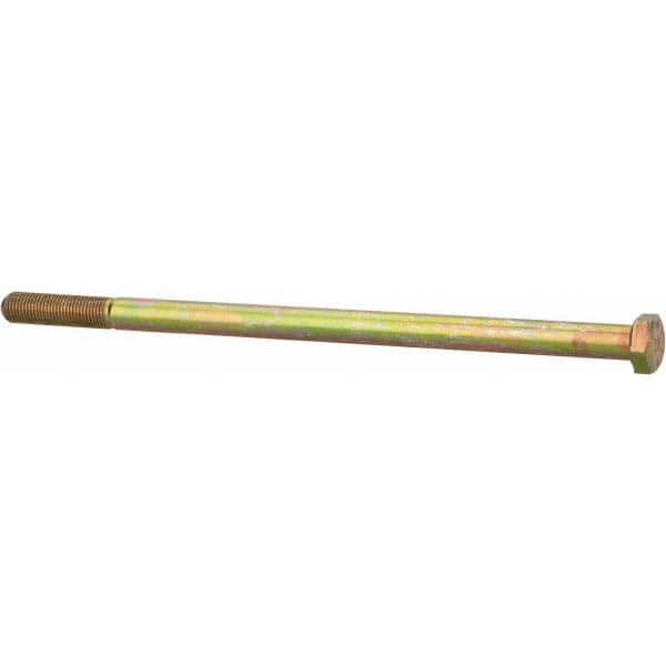 Made in USA - 3/8-24 UNF, 7-1/2" Length Under Head Hex Head Cap Screw - Industrial Tool & Supply