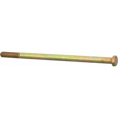 Made in USA - 3/8-24 UNF, 7-1/2" Length Under Head Hex Head Cap Screw - Industrial Tool & Supply