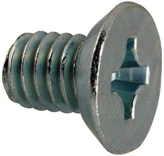 Value Collection - 5/16-18 UNC, 1/2" OAL Phillips Drive Machine Screw - Flat Undercut Head, Grade J82 Steel, Zinc-Plated Finish, Without Washer - Industrial Tool & Supply