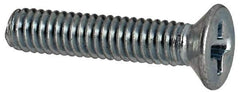Value Collection - M2.5x0.45 Metric Coarse, 12mm OAL Phillips Drive Machine Screw - Flat Head, Grade 4.8 Steel, Zinc-Plated Finish, Without Washer - Industrial Tool & Supply