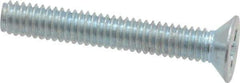 Value Collection - M2.5x0.45 Metric Coarse, 16mm OAL Phillips Drive Machine Screw - Flat Head, Grade 4.8 Steel, Zinc-Plated Finish, Without Washer - Industrial Tool & Supply