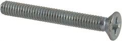 Value Collection - M2.5x0.45 Metric Coarse, 20mm OAL Phillips Drive Machine Screw - Flat Head, Grade 4.8 Steel, Zinc-Plated Finish, Without Washer - Industrial Tool & Supply