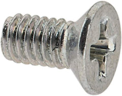 Value Collection - M2.5x0.45 Metric Coarse, 5mm OAL Phillips Drive Machine Screw - Flat Head, Grade 4.8 Steel, Zinc-Plated Finish, Without Washer - Industrial Tool & Supply