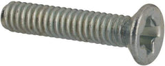 Value Collection - M2x0.40 Metric Coarse, 10mm OAL Phillips Drive Machine Screw - Flat Head, Grade 4.8 Steel, Zinc-Plated Finish, Without Washer - Industrial Tool & Supply