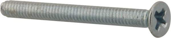 Value Collection - M2x0.40 Metric Coarse, 20mm OAL Phillips Drive Machine Screw - Flat Head, Grade 4.8 Steel, Zinc-Plated Finish, Without Washer - Industrial Tool & Supply