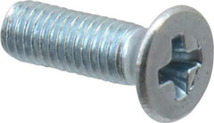 Value Collection - M3x0.50 Metric Coarse, 10mm OAL Phillips Drive Machine Screw - Flat Head, Grade 4.8 Steel, Zinc-Plated Finish, Without Washer - Industrial Tool & Supply