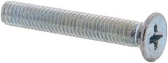 Value Collection - M3x0.50 Metric Coarse, 20mm OAL Phillips Drive Machine Screw - Flat Head, Grade 4.8 Steel, Zinc-Plated Finish, Without Washer - Industrial Tool & Supply