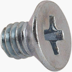 Value Collection - M3x0.50 Metric Coarse, 4mm OAL Phillips Drive Machine Screw - Flat Head, Grade 4.8 Steel, Zinc-Plated Finish, Without Washer - Industrial Tool & Supply