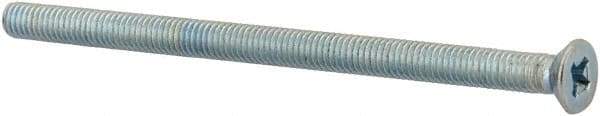Value Collection - M3x0.50 Metric Coarse, 50mm OAL Phillips Drive Machine Screw - Flat Head, Grade 4.8 Steel, Zinc-Plated Finish, Without Washer - Industrial Tool & Supply