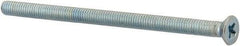 Value Collection - M3x0.50 Metric Coarse, 50mm OAL Phillips Drive Machine Screw - Flat Head, Grade 4.8 Steel, Zinc-Plated Finish, Without Washer - Industrial Tool & Supply