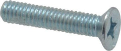 Value Collection - M4x0.70 Metric Coarse, 20mm OAL Phillips Drive Machine Screw - Flat Head, Grade 4.8 Steel, Zinc-Plated Finish, Without Washer - Industrial Tool & Supply