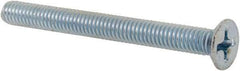 Value Collection - M4x0.70 Metric Coarse, 40mm OAL Phillips Drive Machine Screw - Flat Head, Grade 4.8 Steel, Zinc-Plated Finish, Without Washer - Industrial Tool & Supply
