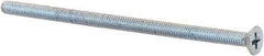 Value Collection - M4x0.70 Metric Coarse, 80mm OAL Phillips Drive Machine Screw - Flat Head, Grade 4.8 Steel, Zinc-Plated Finish, Without Washer - Industrial Tool & Supply