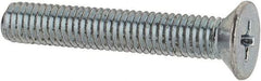 Value Collection - M5x0.80 Metric Coarse, 30mm OAL Phillips Drive Machine Screw - Flat Head, Grade 4.8 Steel, Zinc-Plated Finish, Without Washer - Industrial Tool & Supply