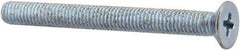 Value Collection - M5x0.80 Metric Coarse, 50mm OAL Phillips Drive Machine Screw - Flat Head, Grade 4.8 Steel, Zinc-Plated Finish, Without Washer - Industrial Tool & Supply