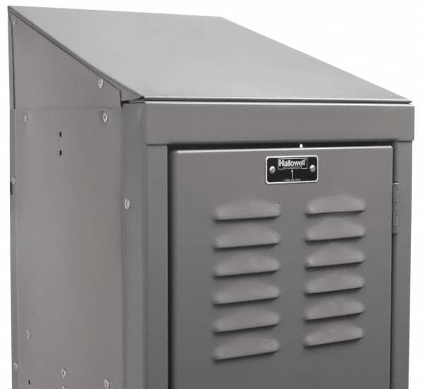 Hallowell - 15" Wide x 7" High x 21" Deep, Locker Slope Top - Industrial Tool & Supply