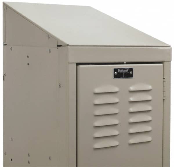 Hallowell - 15" Wide x 6" High x 18" Deep, Locker Slope Top - Industrial Tool & Supply