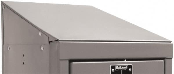 Hallowell - 12" Wide x 5" High x 15" Deep, Locker Slope Top - Industrial Tool & Supply