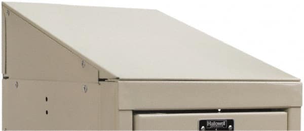 Hallowell - 12" Wide x 5" High x 15" Deep, Locker Slope Top - Industrial Tool & Supply