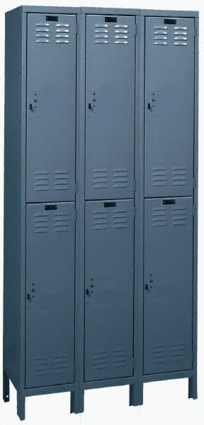 Hallowell - 6 Door, 2 Tier, ValueMax Wardrobe Lockers - Industrial Tool & Supply