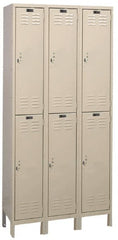 Hallowell - 6 Door, 2 Tier, ValueMax Wardrobe Lockers - Industrial Tool & Supply