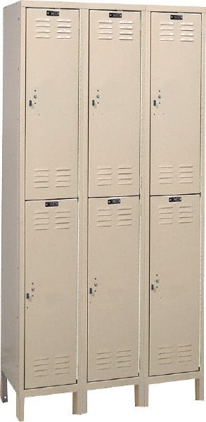 Hallowell - 6 Door, 2 Tier, ValueMax Wardrobe Lockers - Industrial Tool & Supply