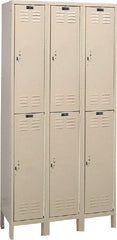 Hallowell - 6 Door, 2 Tier, ValueMax Wardrobe Lockers - Industrial Tool & Supply