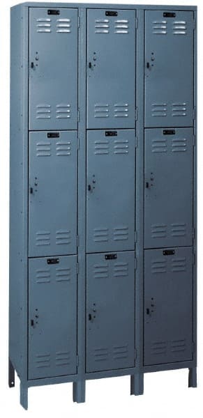 Hallowell - 9 Door, 3 Tier, ValueMax Wardrobe Lockers - Industrial Tool & Supply